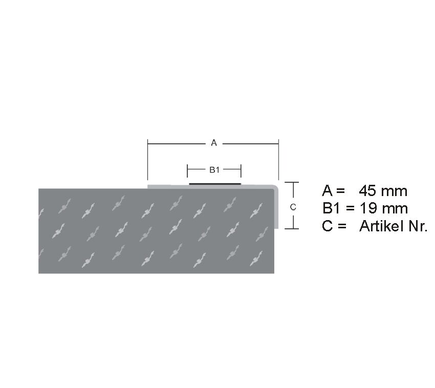 Treppenprofil TP 733 Schnitt