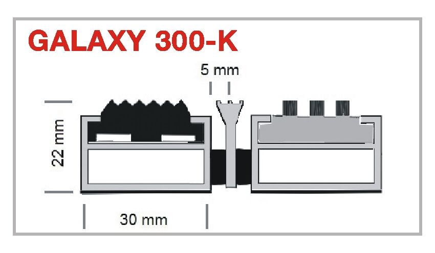 Eingangsmatte GALAXY 300-K Profilansicht