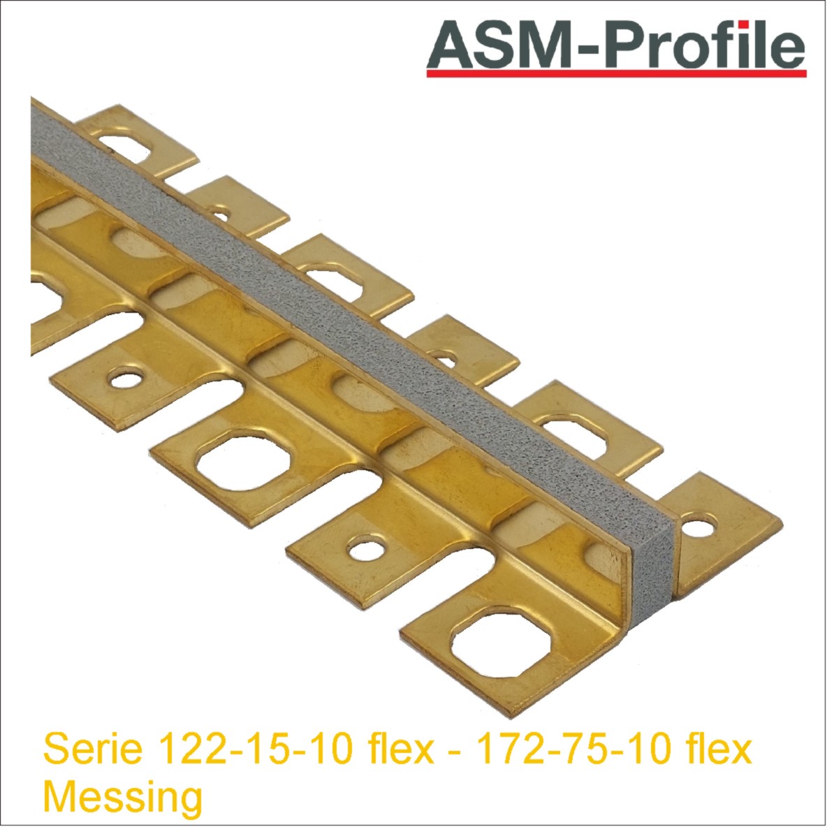 Flexible Schwundfugenprofile aus Mesisng 10 mm Einlage