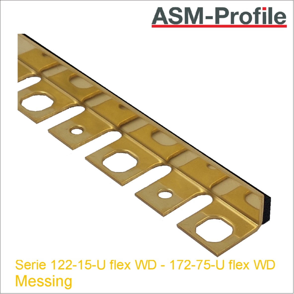 Flexible Schwundfugenprofile aus Messing mit Wandanschluss als Terrazzoprofil